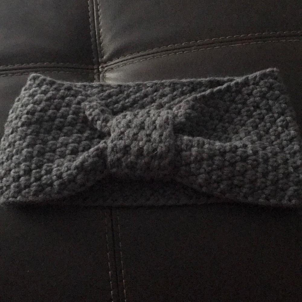 Sweater grey ear warmers